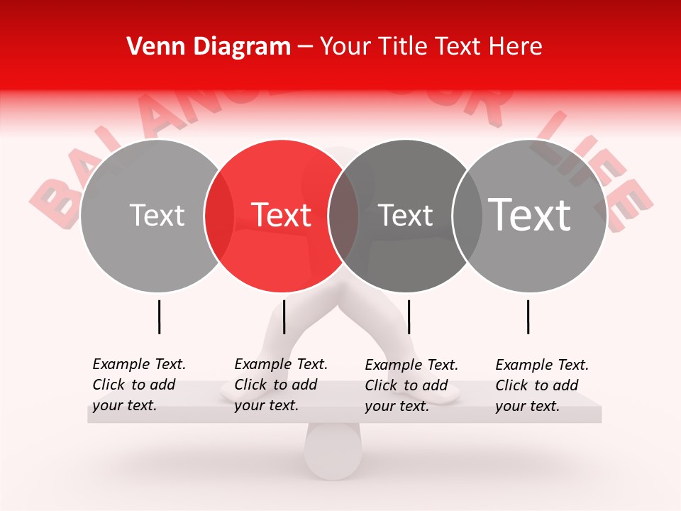 A Person Standing On Top Of A Table With The Words Balance Your Life PowerPoint Template