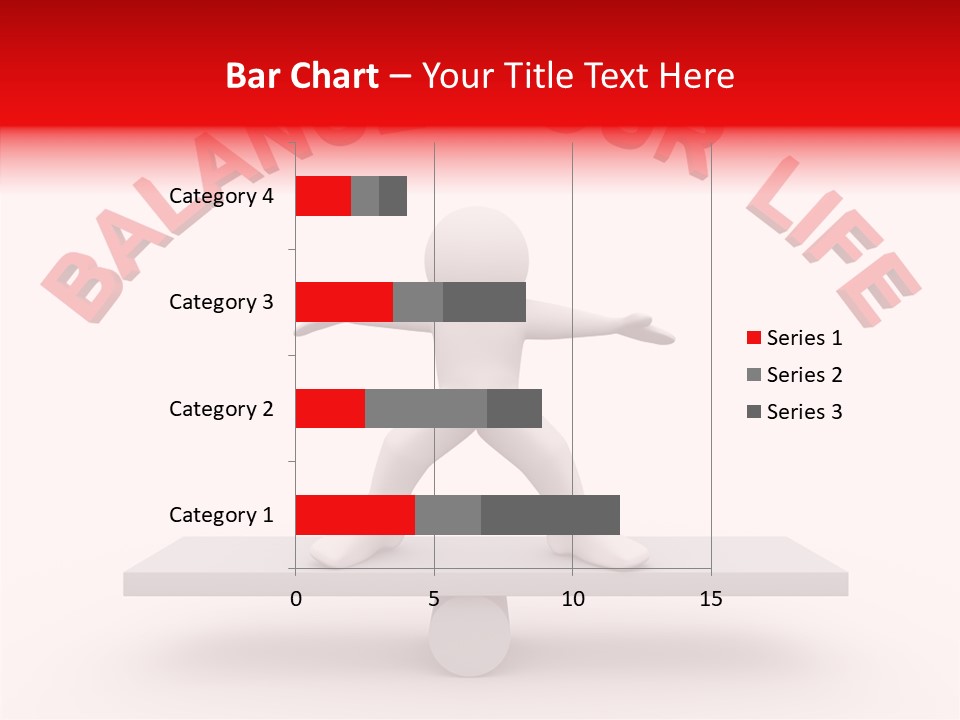 A Person Standing On Top Of A Table With The Words Balance Your Life PowerPoint Template