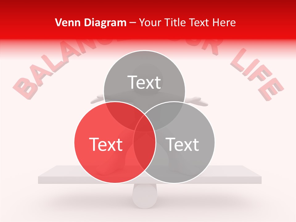 A Person Standing On Top Of A Table With The Words Balance Your Life PowerPoint Template