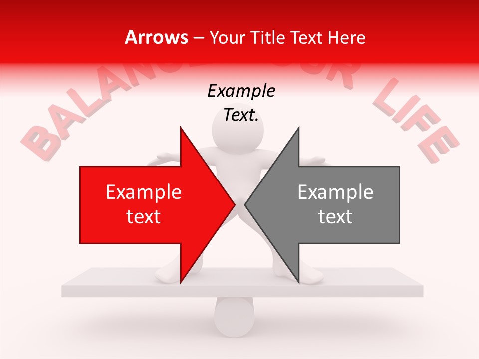 A Person Standing On Top Of A Table With The Words Balance Your Life PowerPoint Template