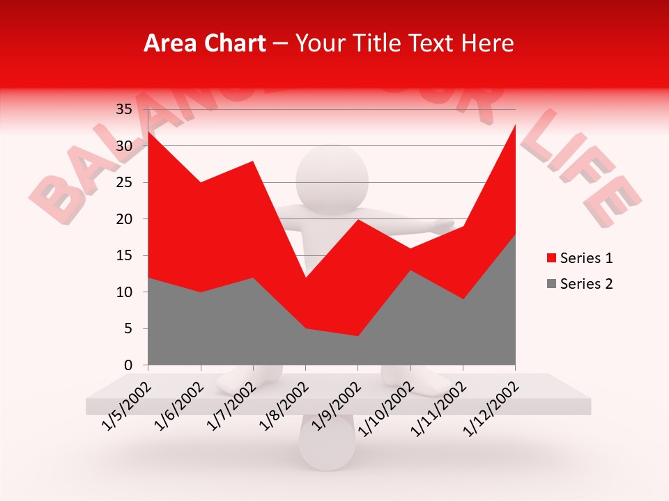 A Person Standing On Top Of A Table With The Words Balance Your Life PowerPoint Template