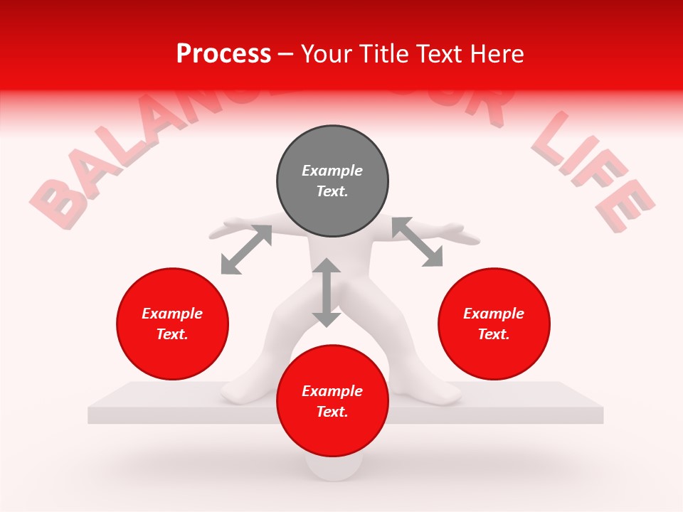 A Person Standing On Top Of A Table With The Words Balance Your Life PowerPoint Template