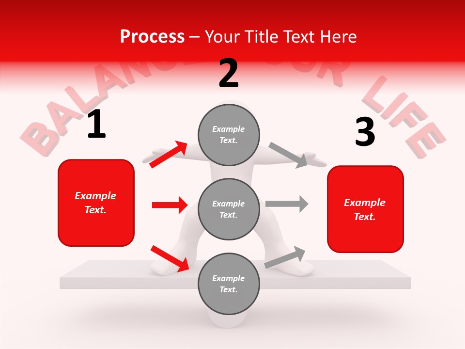 A Person Standing On Top Of A Table With The Words Balance Your Life PowerPoint Template