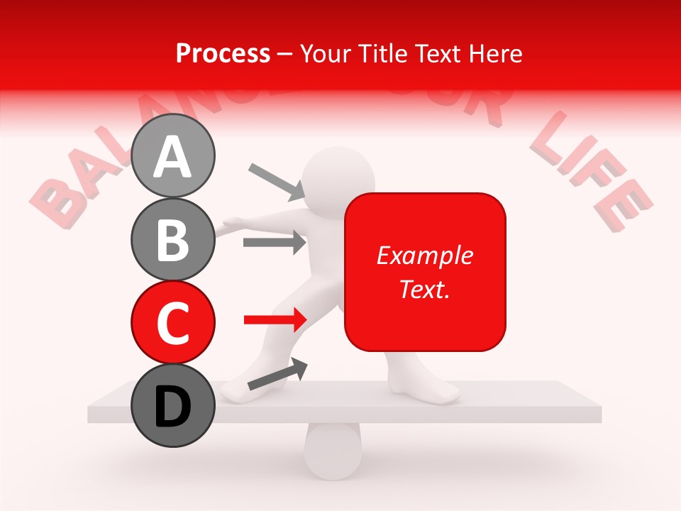 A Person Standing On Top Of A Table With The Words Balance Your Life PowerPoint Template