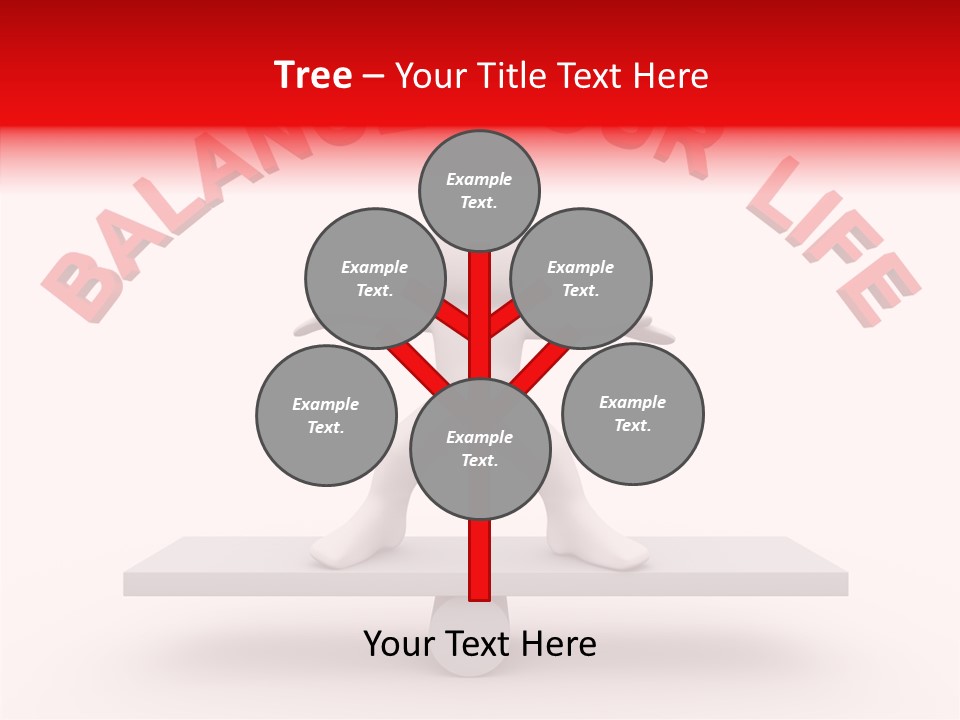 A Person Standing On Top Of A Table With The Words Balance Your Life PowerPoint Template