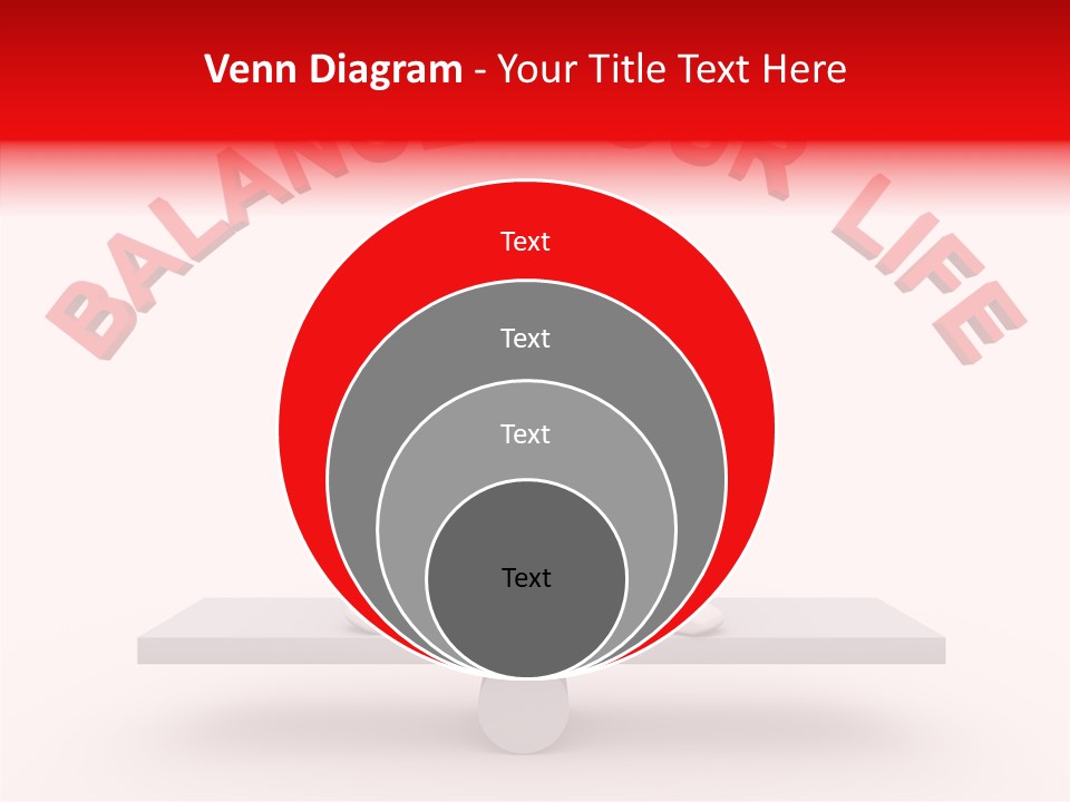 A Person Standing On Top Of A Table With The Words Balance Your Life PowerPoint Template