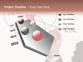 Flowchart Presentation Risk PowerPoint Template