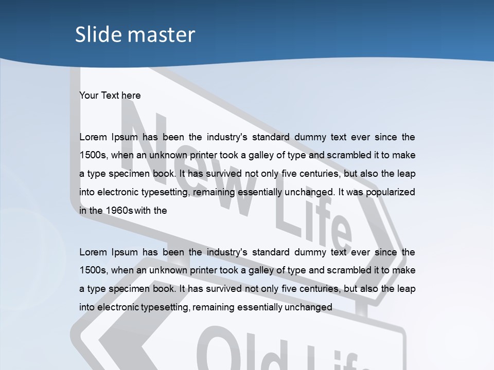 Roadsign Happiness Same PowerPoint Template