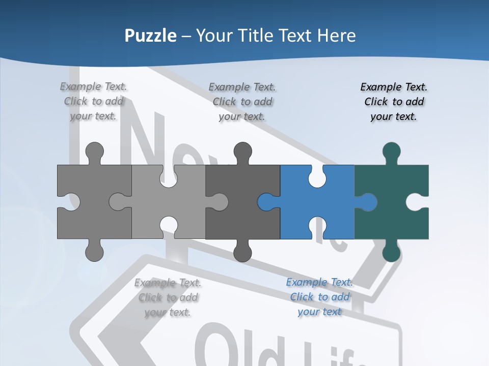 Roadsign Happiness Same PowerPoint Template