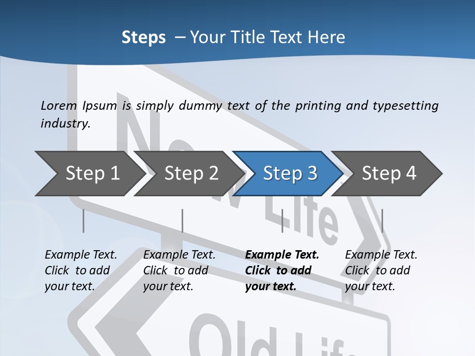 Roadsign Happiness Same PowerPoint Template