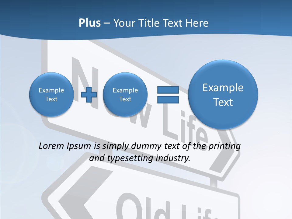 Roadsign Happiness Same PowerPoint Template