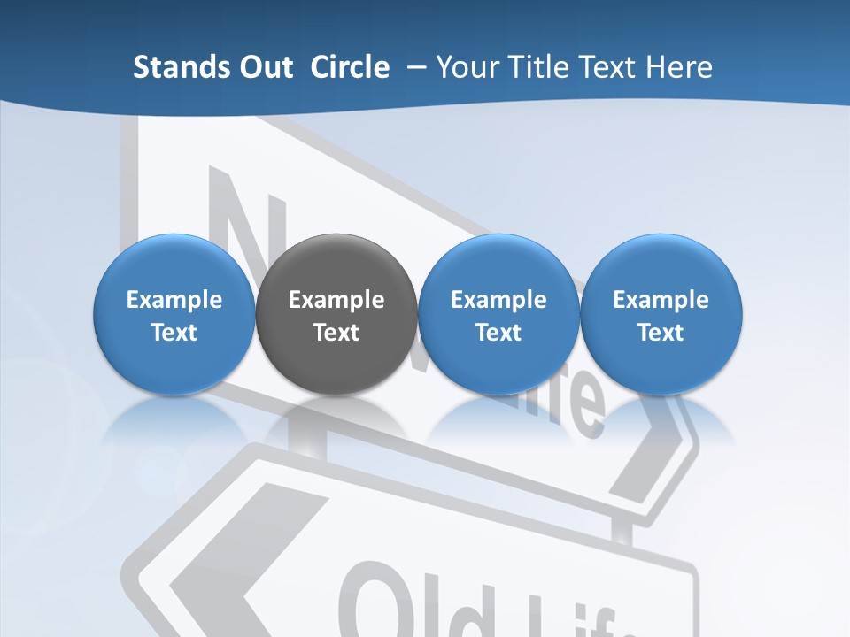 Roadsign Happiness Same PowerPoint Template