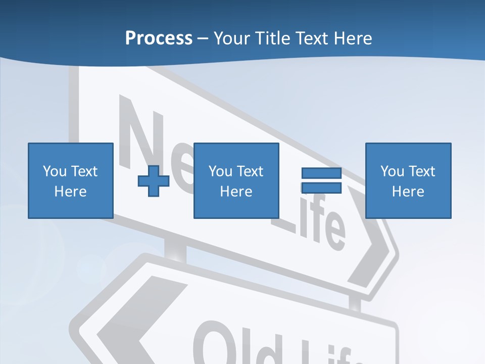Roadsign Happiness Same PowerPoint Template