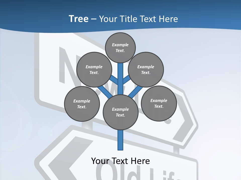 Roadsign Happiness Same PowerPoint Template