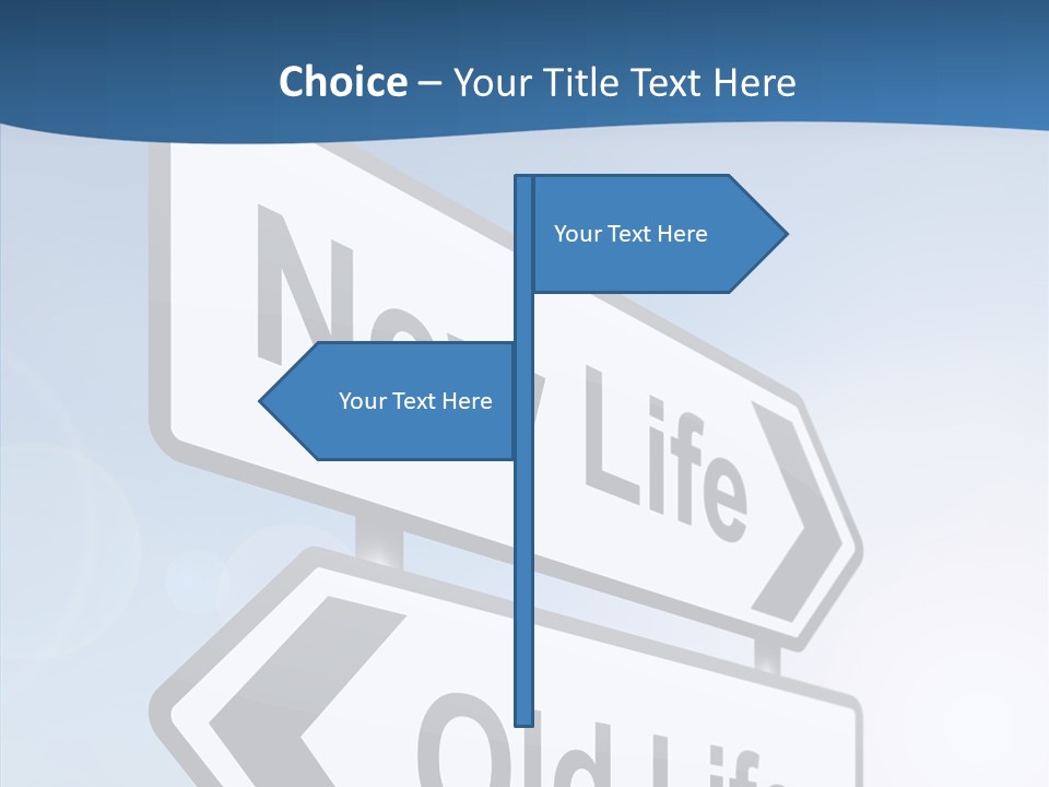 Roadsign Happiness Same PowerPoint Template
