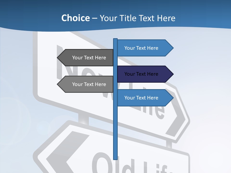 Roadsign Happiness Same PowerPoint Template