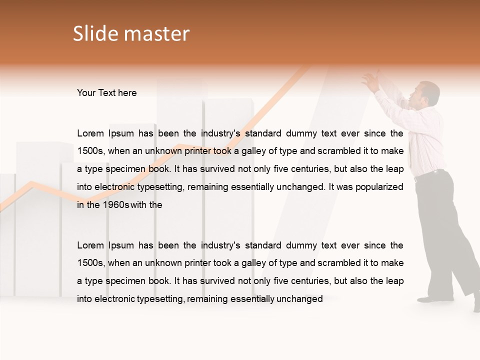 Illustration Stats Person PowerPoint Template