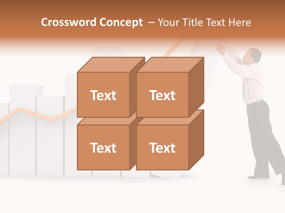 Illustration Stats Person PowerPoint Template