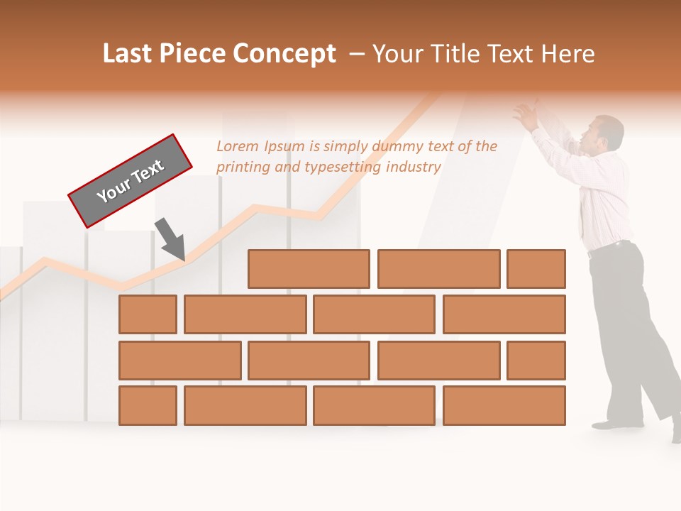 Illustration Stats Person PowerPoint Template