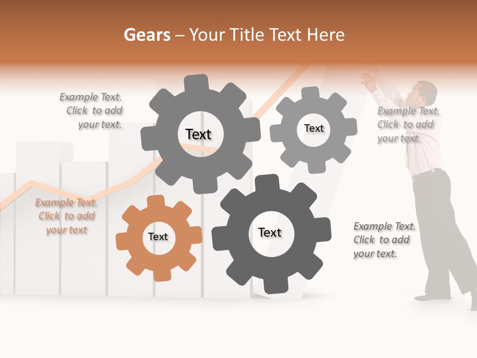 Illustration Stats Person PowerPoint Template
