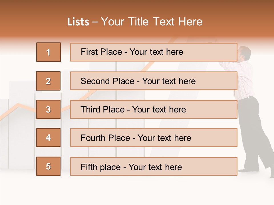 Illustration Stats Person PowerPoint Template