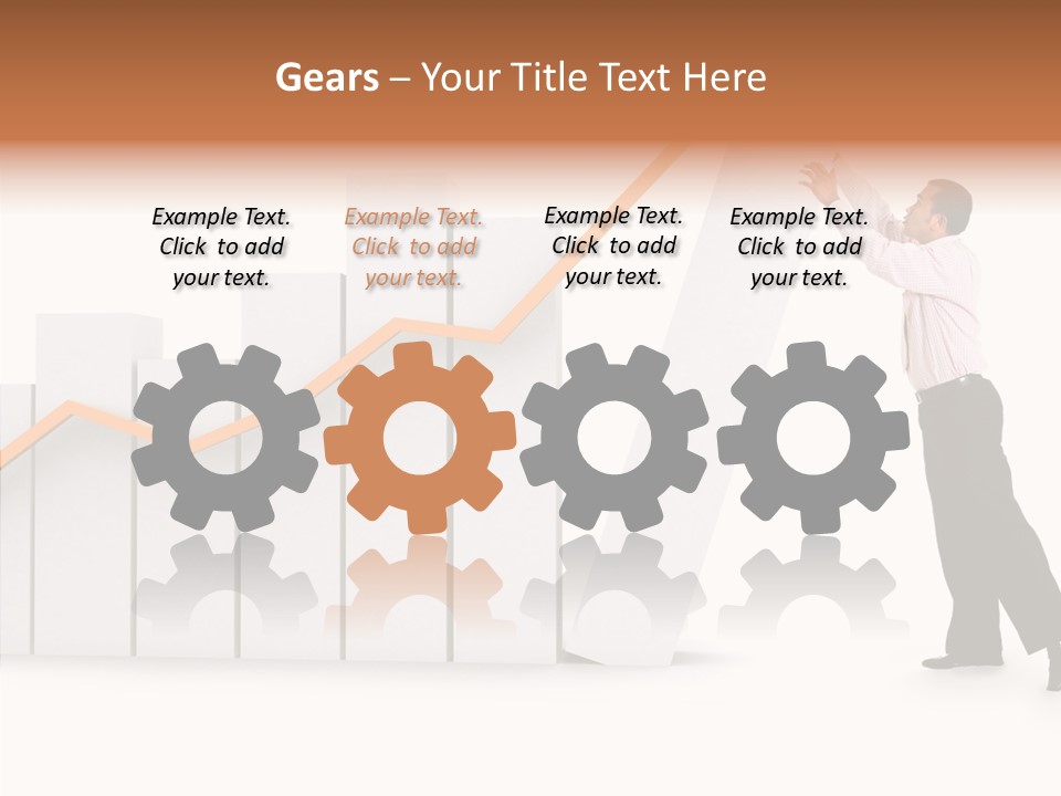 Illustration Stats Person PowerPoint Template