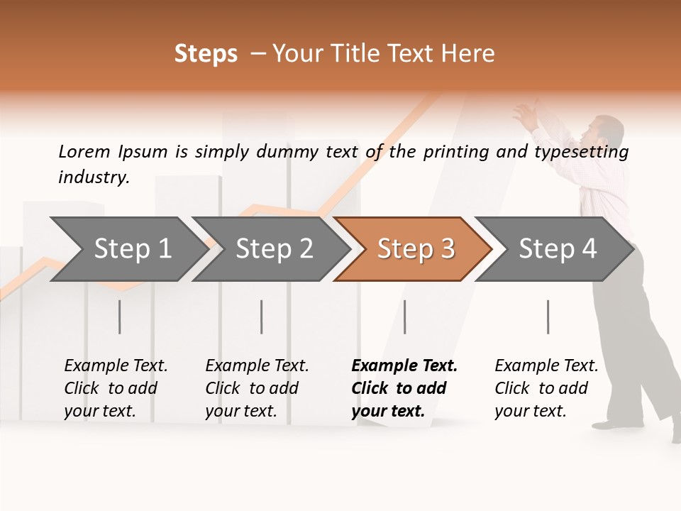 Illustration Stats Person PowerPoint Template