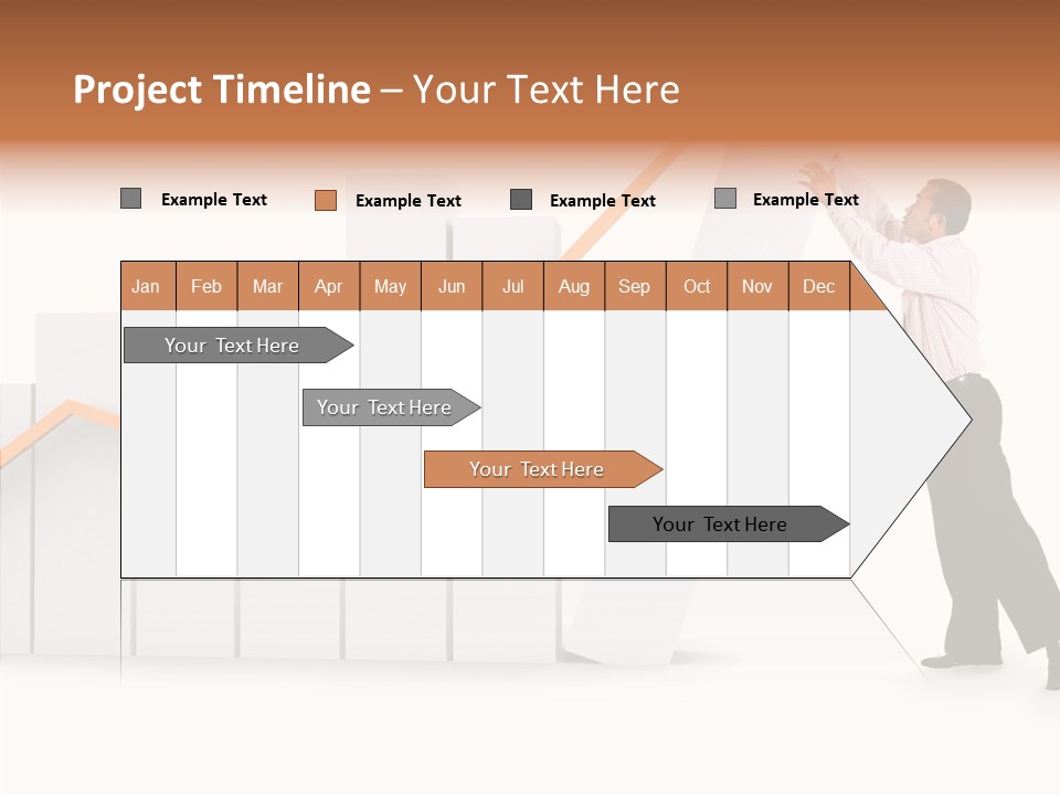 Illustration Stats Person PowerPoint Template