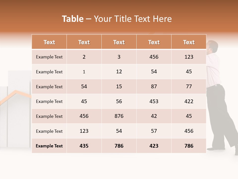 Illustration Stats Person PowerPoint Template