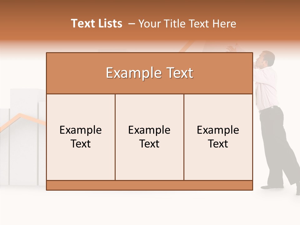 Illustration Stats Person PowerPoint Template