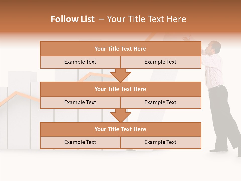 Illustration Stats Person PowerPoint Template