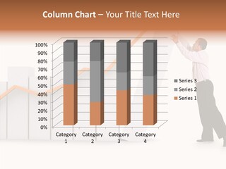 Illustration Stats Person PowerPoint Template