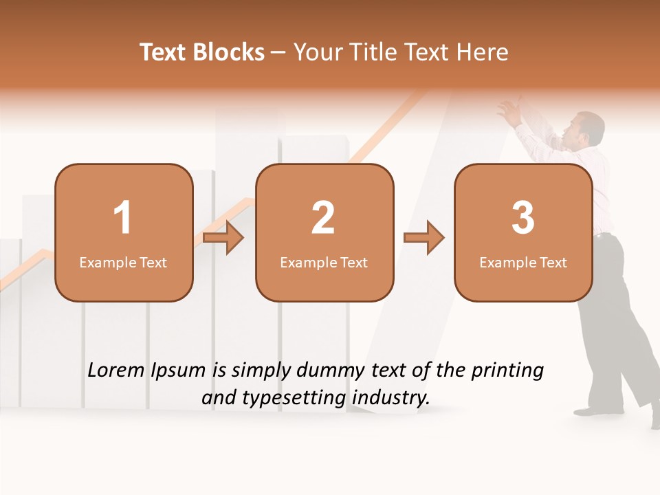 Illustration Stats Person PowerPoint Template