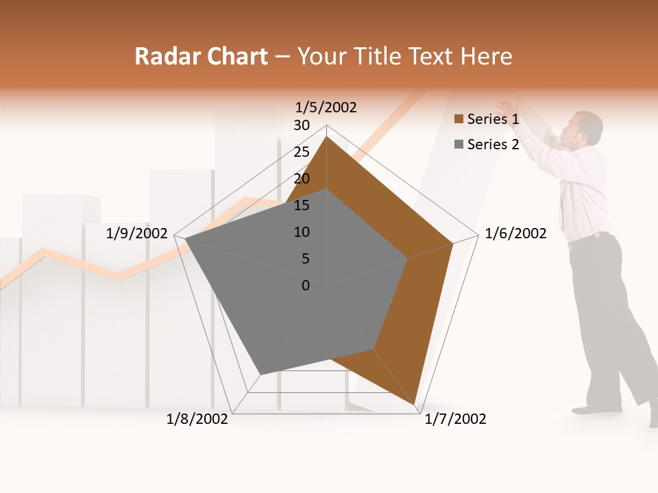 Illustration Stats Person PowerPoint Template