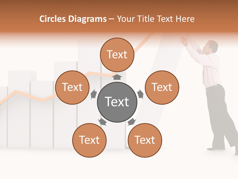 Illustration Stats Person PowerPoint Template