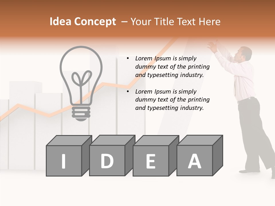 Illustration Stats Person PowerPoint Template