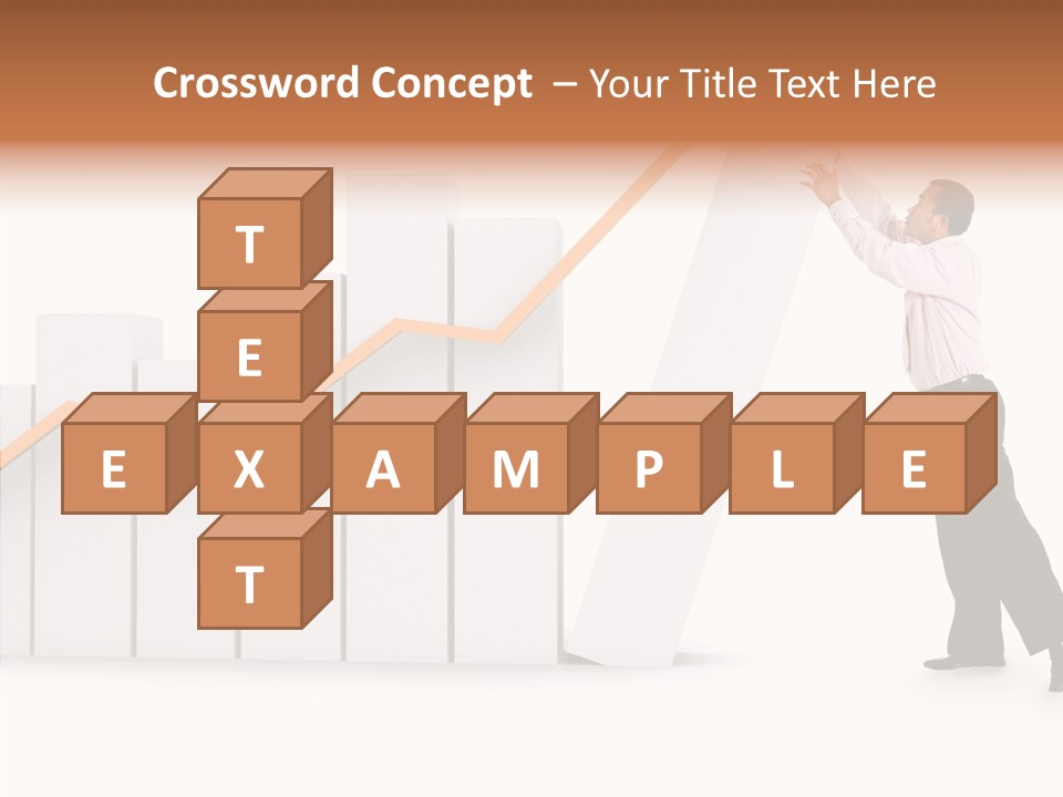 Illustration Stats Person PowerPoint Template