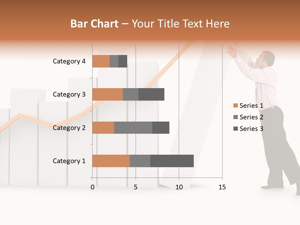 Illustration Stats Person PowerPoint Template