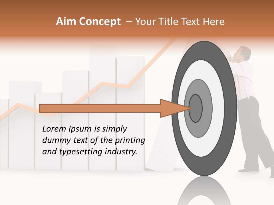 Illustration Stats Person PowerPoint Template