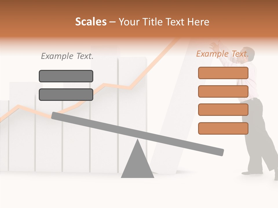 Illustration Stats Person PowerPoint Template