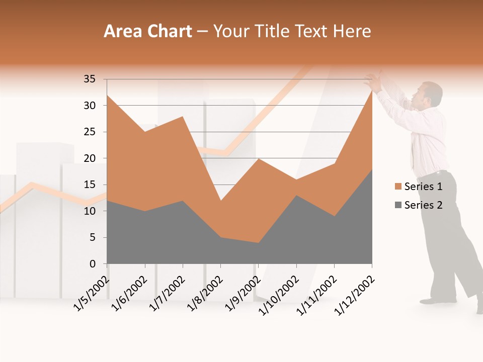 Illustration Stats Person PowerPoint Template