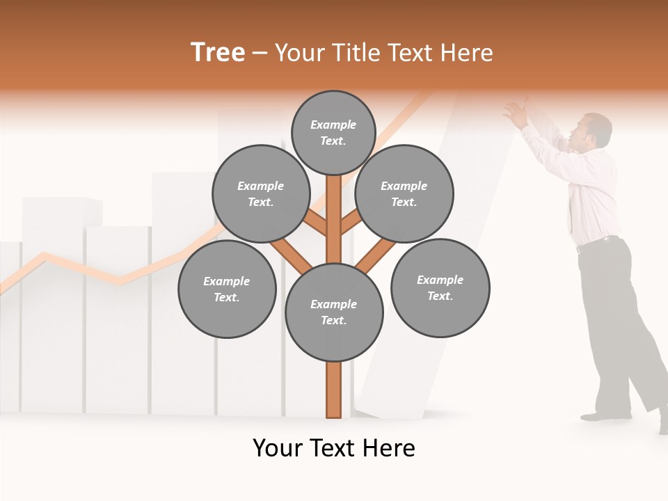 Illustration Stats Person PowerPoint Template