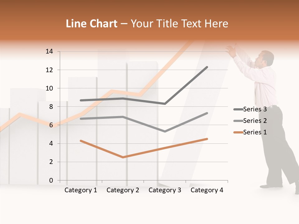 Illustration Stats Person PowerPoint Template
