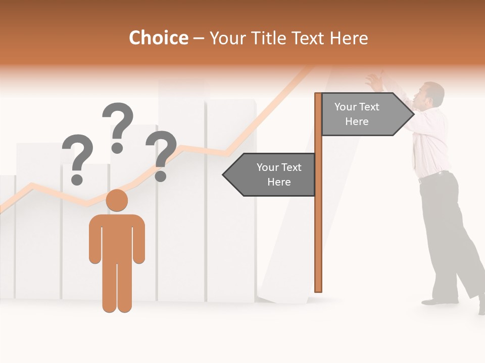 Illustration Stats Person PowerPoint Template