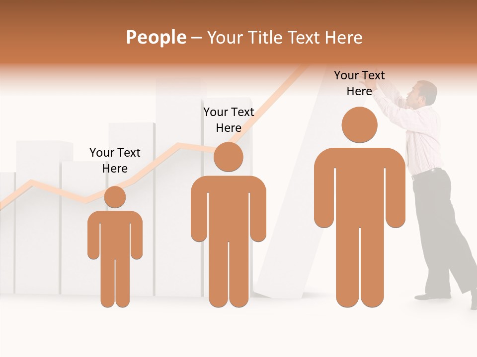 Illustration Stats Person PowerPoint Template