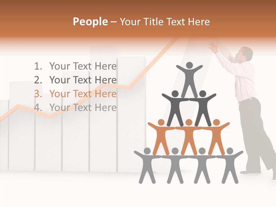 Illustration Stats Person PowerPoint Template