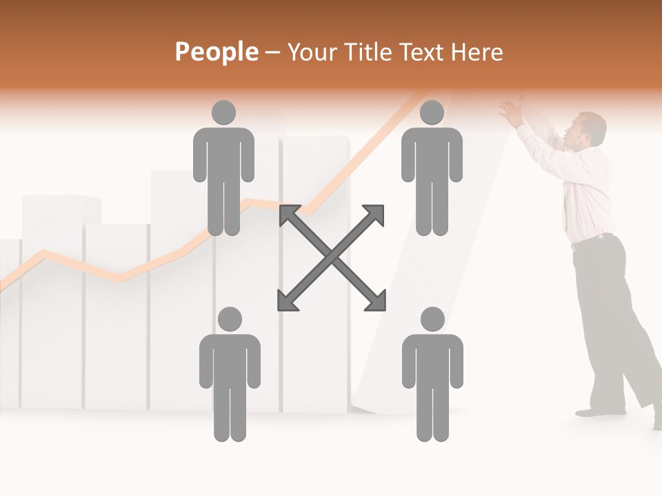 Illustration Stats Person PowerPoint Template