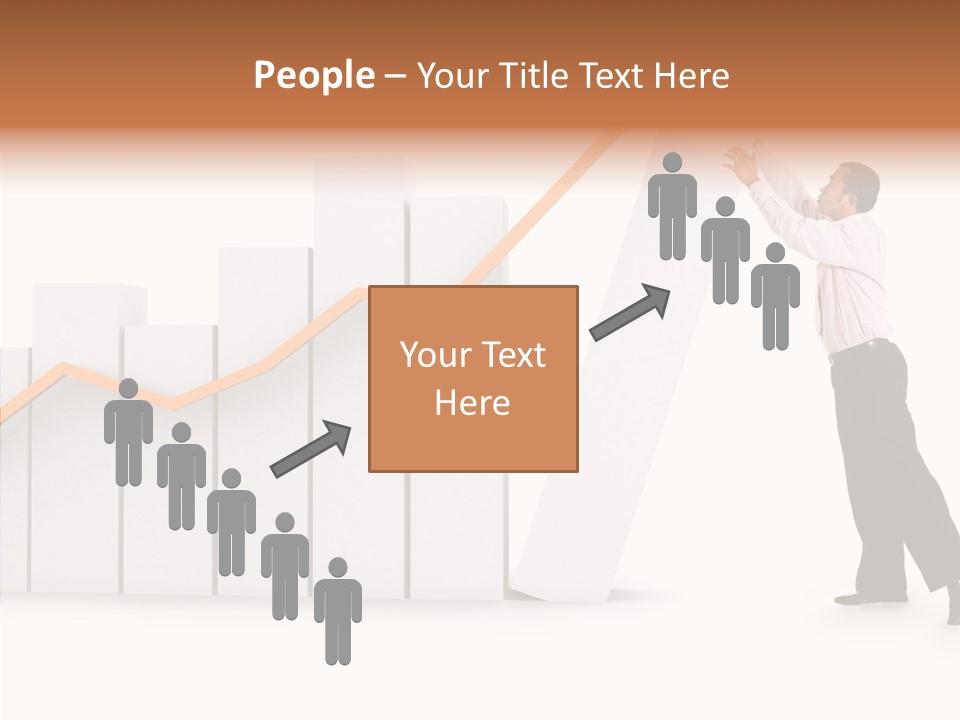 Illustration Stats Person PowerPoint Template