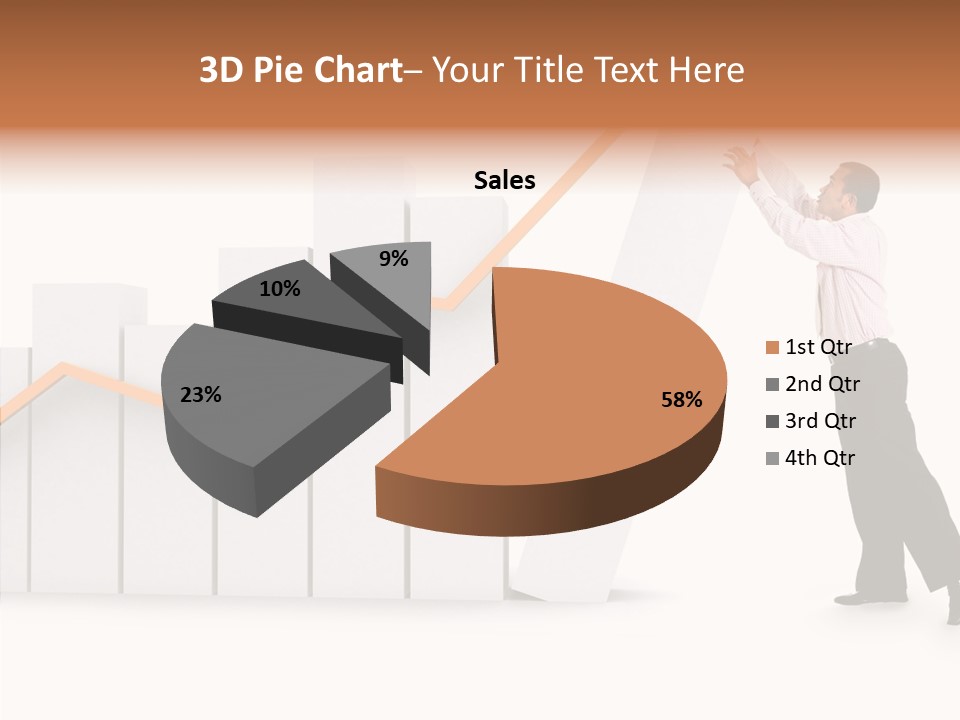 Illustration Stats Person PowerPoint Template