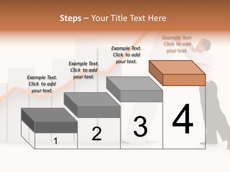 Illustration Stats Person PowerPoint Template